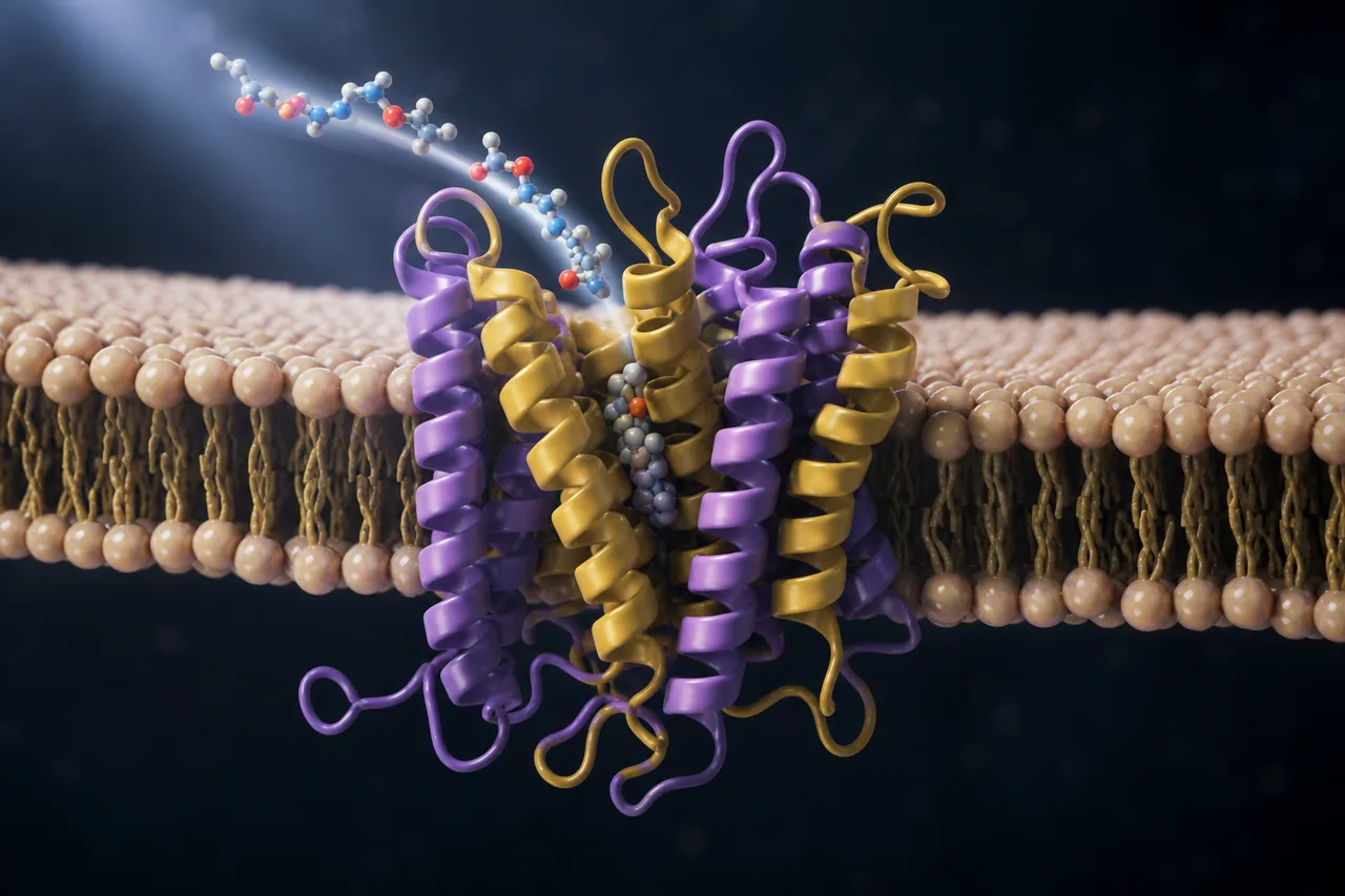 Scientific illustration for Modified GRF 1-29 and GHRP-2 Peptide Blend: Receptor Pharmacology, Signaling, and Neuroendocrine Research